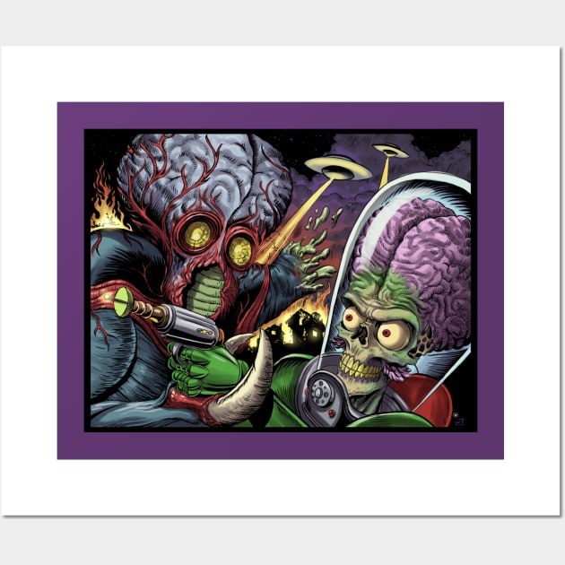 Mars Attacks This Island Earth Wall Art by Himmelworks